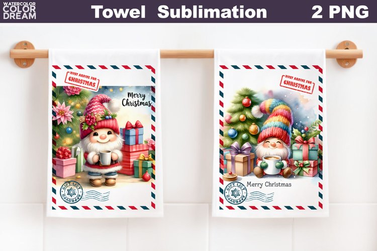 Christmas Gnome Kitchen Towel | Merry Christmas Towel example image 1