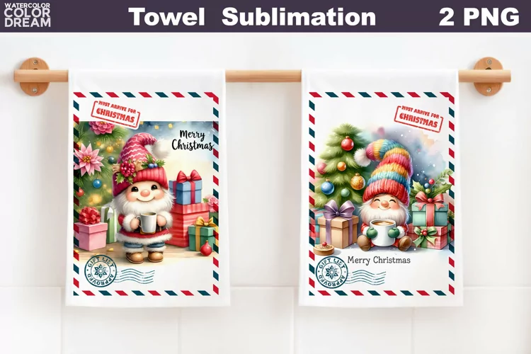 Christmas Gnome Kitchen Towel | Merry Christmas Towel