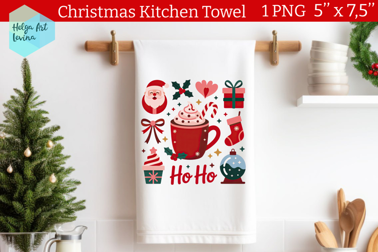 Christmas Kitchen Towel Sublimation