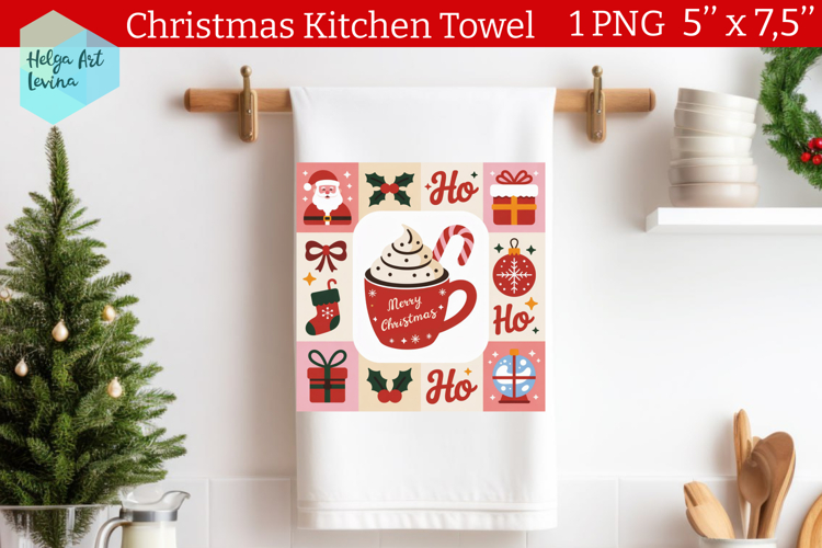 Christmas Kitchen Towel Sublimation