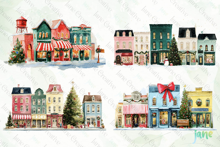Christmas Town Clipart