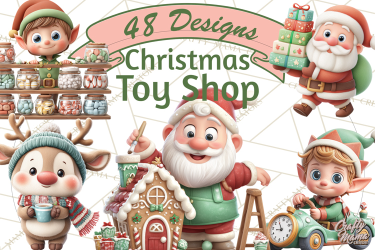 Santa’s Secret Workshop Clipart PNG, Christmas Png