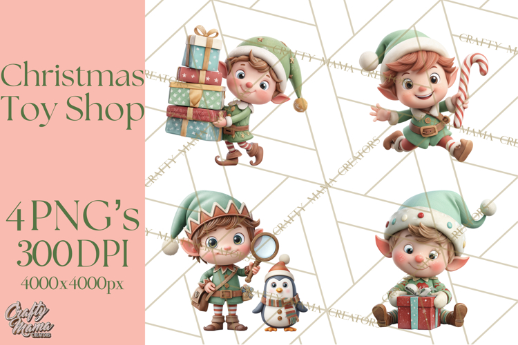 Santa’s Secret Workshop Clipart PNG, Christmas Png