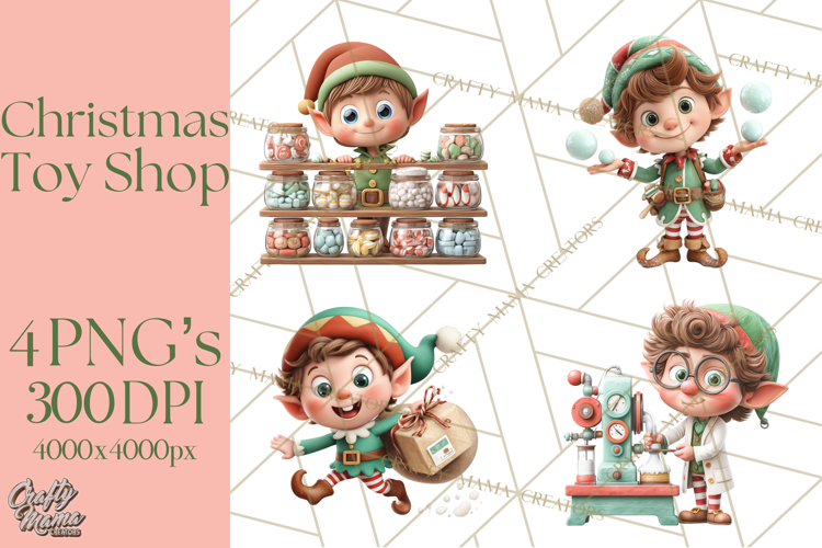 Santa’s Secret Workshop Clipart PNG, Christmas Png