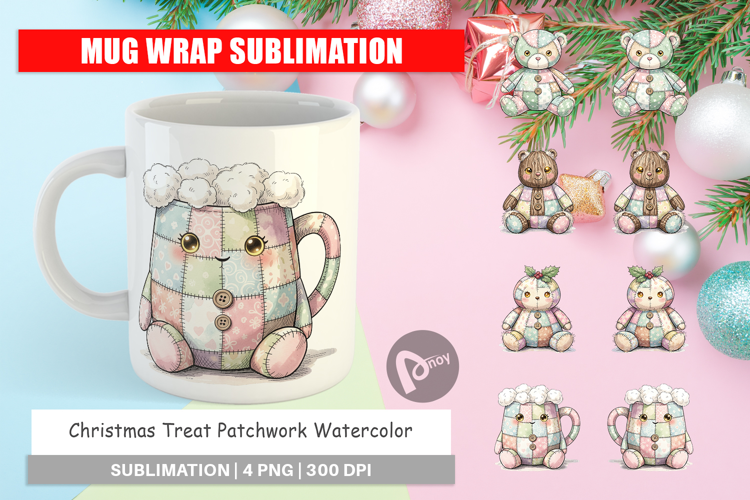 Christmas Treat Patchwork Mug Wrap