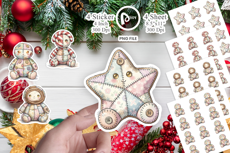 Christmas Treat Patchwork Sticker
