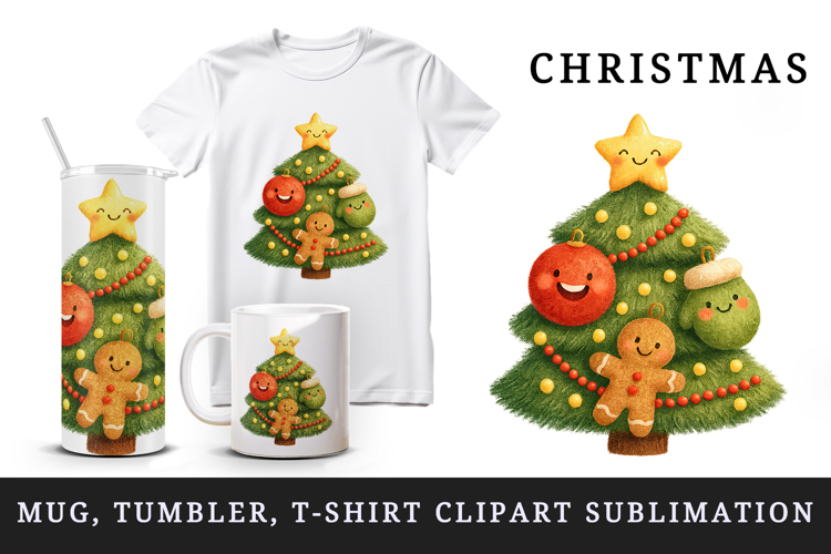 Christmas tree tumbler, mug wrap, clipart sublimation png