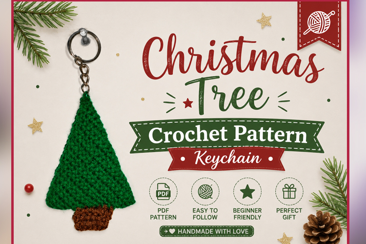 Christmas Tree Key Chain Crochet Pattern