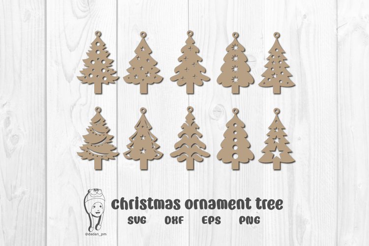 Christmas ornament tree laser cut svg
