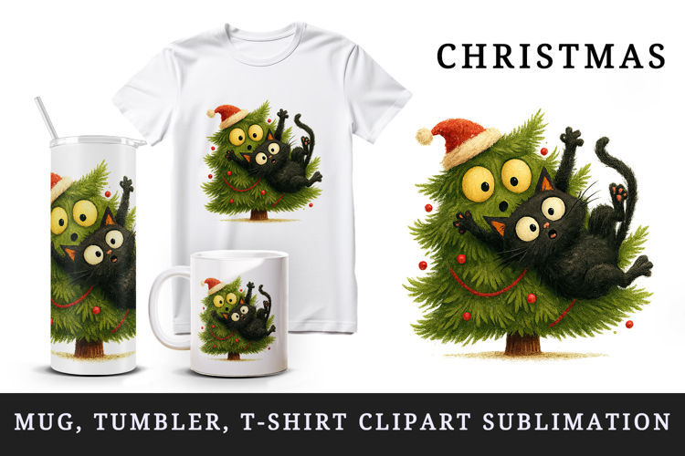Christmas tree tumbler, mug wrap, clipart sublimation png