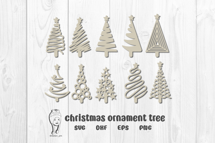 Christmas ornament tree laser cut svg