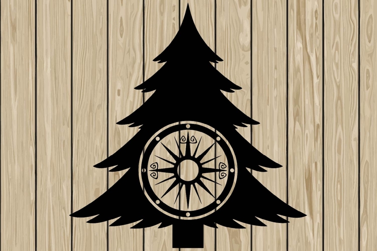 Christmas tree celtic stencil silhouette SVG