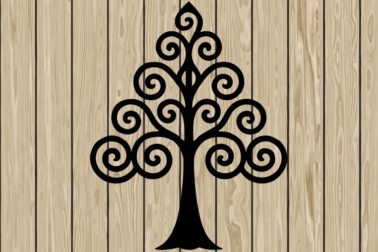 Christmas tree celtic stencil silhouette SVG