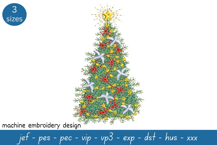 Pine Tree Embroidery Design