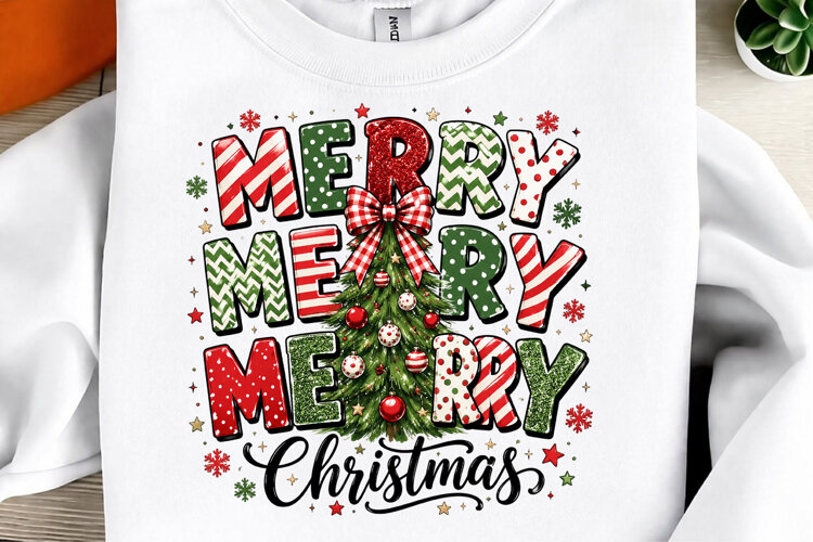 Christmas Tree Faux Glitter PNG example image 1