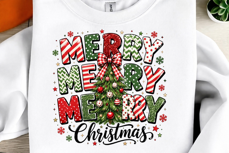 Christmas Tree Faux Glitter PNG