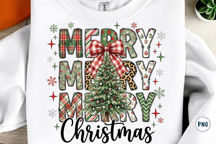 Christmas Tree Faux Glitter PNG