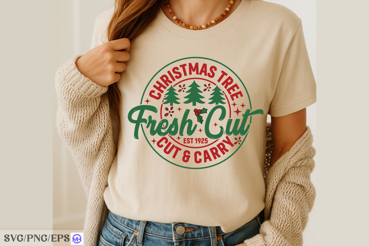 Christmas Tree Farm SVG Fresh Cut Cut & Carry Farmhouse