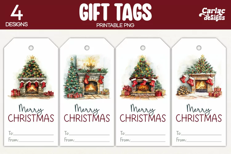 Christmas Gift Tags, Merry Christmas Printable Tags