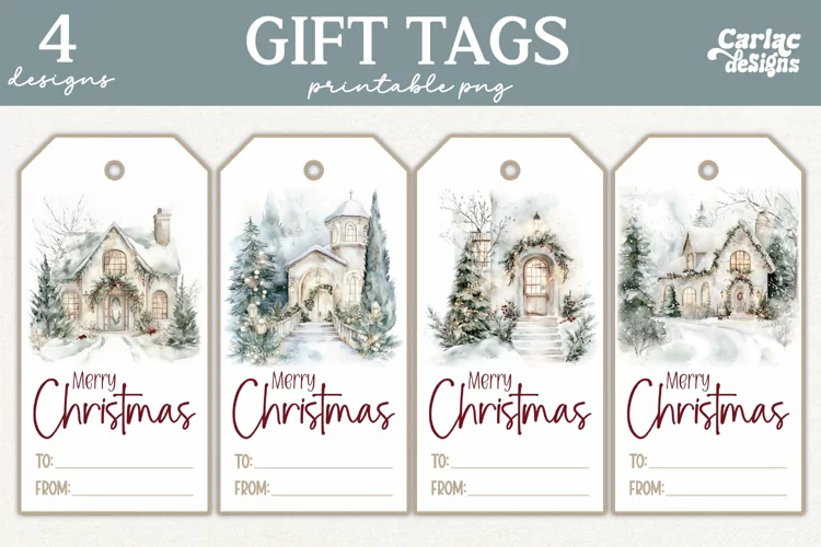 Christmas Gift Tags, Merry Christmas Printable Tags