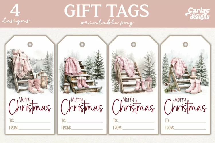 Christmas Gift Tags, Merry Christmas Printable Tags