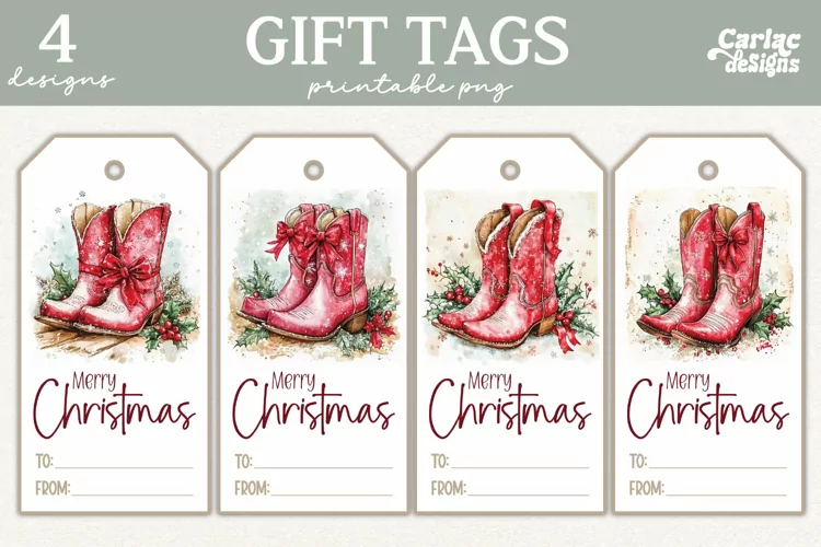 Christmas Gift Tags, Merry Christmas Printable Tags