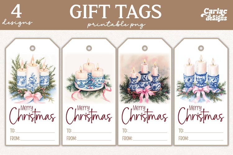 Christmas Gift Tags, Merry Christmas Printable Tags