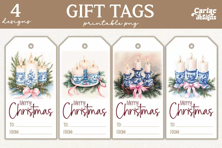 Christmas Gift Tags, Merry Christmas Printable Tags
