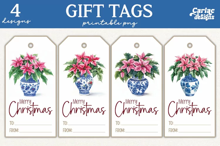 Christmas Gift Tags, Merry Christmas Printable Tags