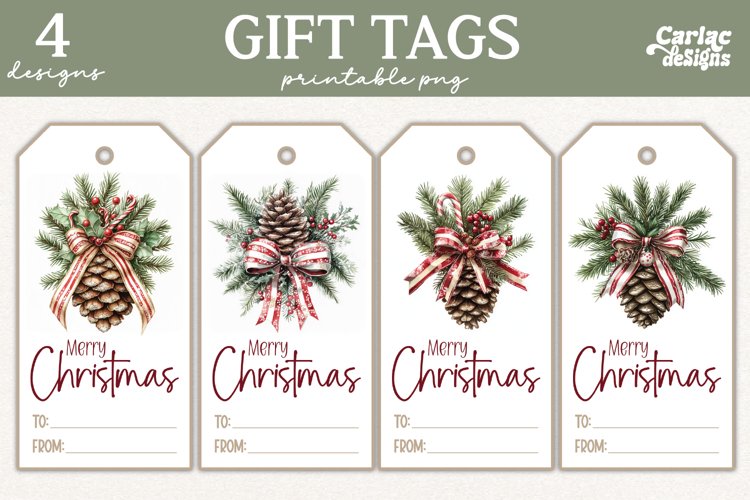 Christmas Gift Tags, Merry Christmas Printable Tags