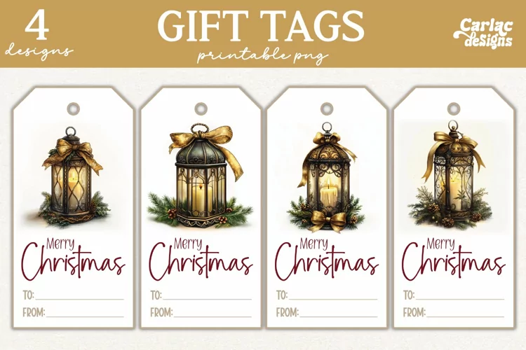 Christmas Gift Tags, Merry Christmas Printable Tags