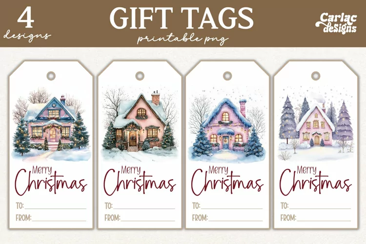 Christmas Gift Tags, Merry Christmas Printable Tags