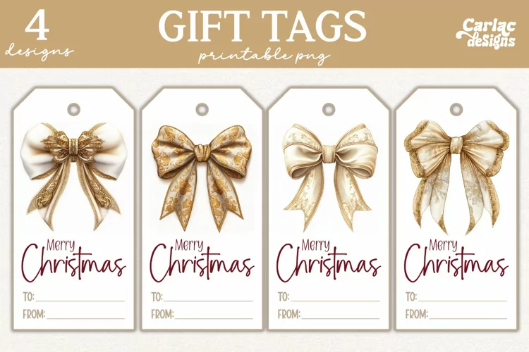 Christmas Gift Tags, Merry Christmas Printable Tags