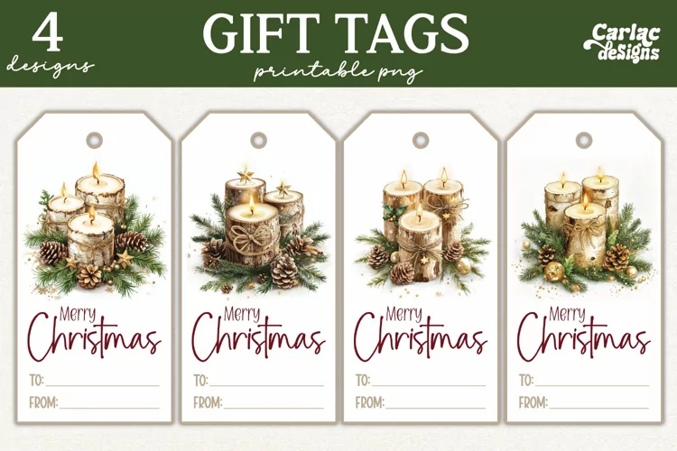 Christmas Gift Tags, Merry Christmas Printable Tags
