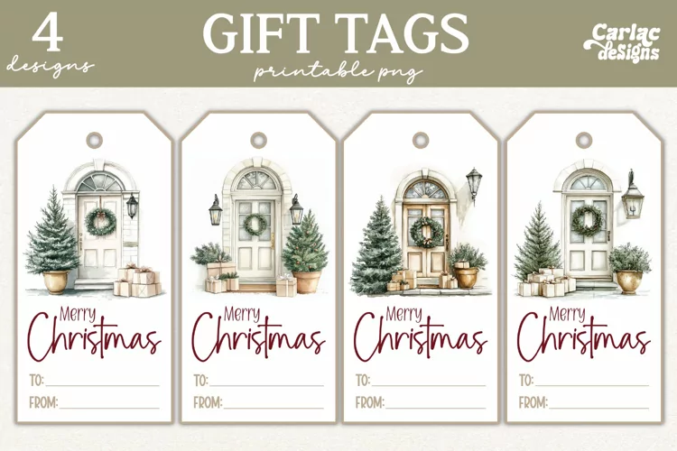 Christmas Gift Tags, Merry Christmas Printable Tags