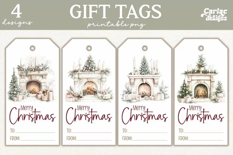 Christmas Gift Tags, Merry Christmas Printable Tags