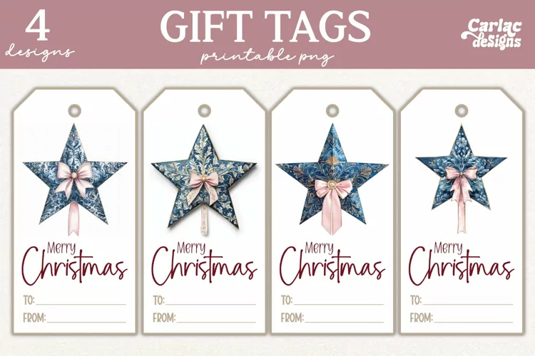 Christmas Gift Tags, Merry Christmas Printable Tags