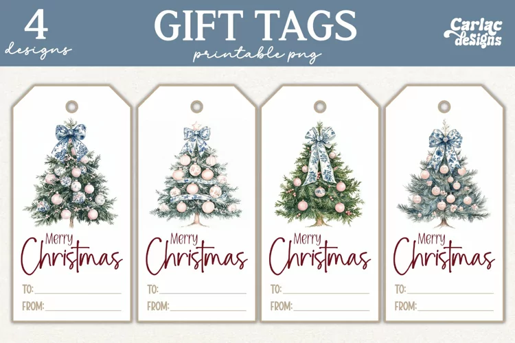 Christmas Gift Tags, Merry Christmas Printable Tags