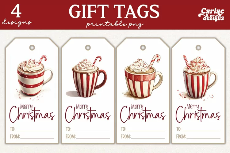 Christmas Gift Tags, Merry Christmas Printable Tags