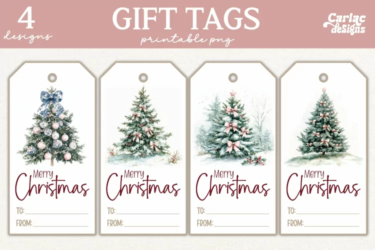 Christmas Gift Tags, Merry Christmas Printable Tags