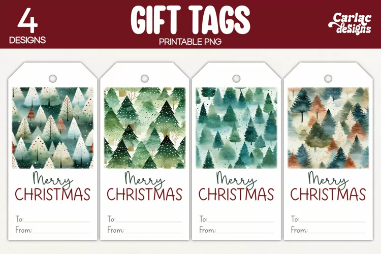 Christmas Gift Tags, Merry Christmas Printable Tags