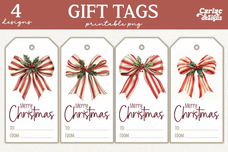 Christmas Gift Tags, Merry Christmas Printable Tags
