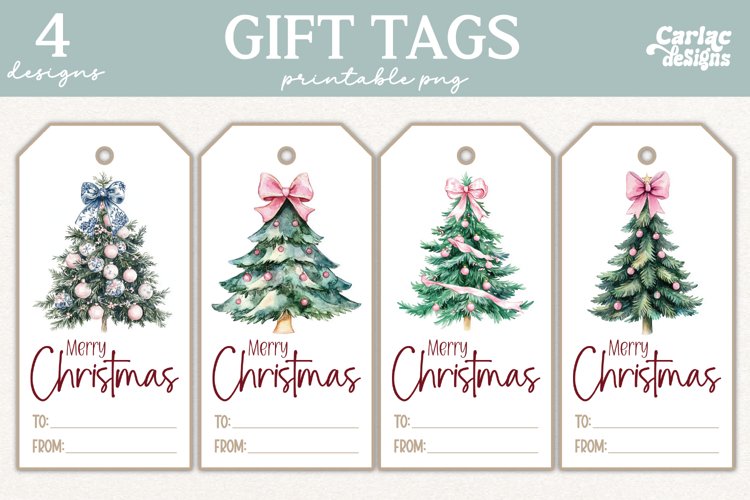 Christmas Gift Tags, Merry Christmas Printable Tags