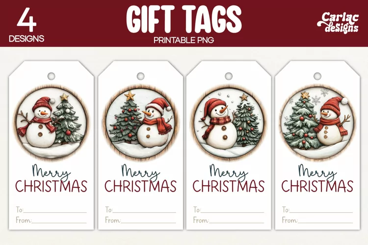 Christmas Gift Tags, Merry Christmas Printable Tags