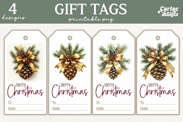 Christmas Gift Tags, Merry Christmas Printable Tags