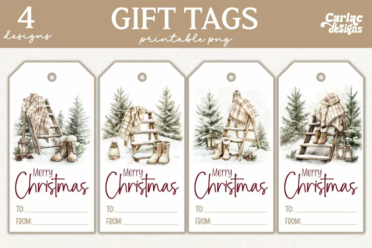 Christmas Gift Tags, Merry Christmas Printable Tags