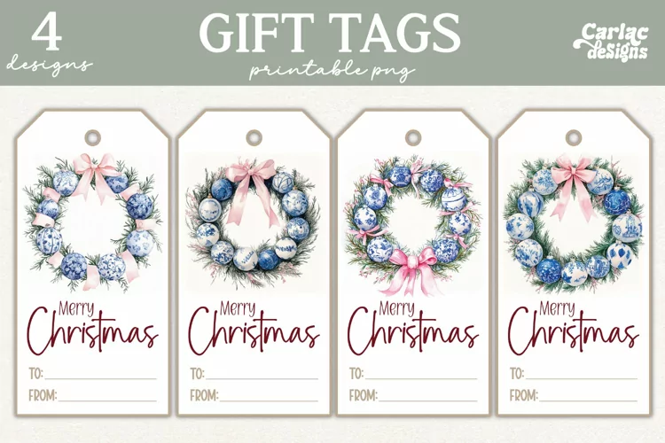 Christmas Gift Tags, Merry Christmas Printable Tags