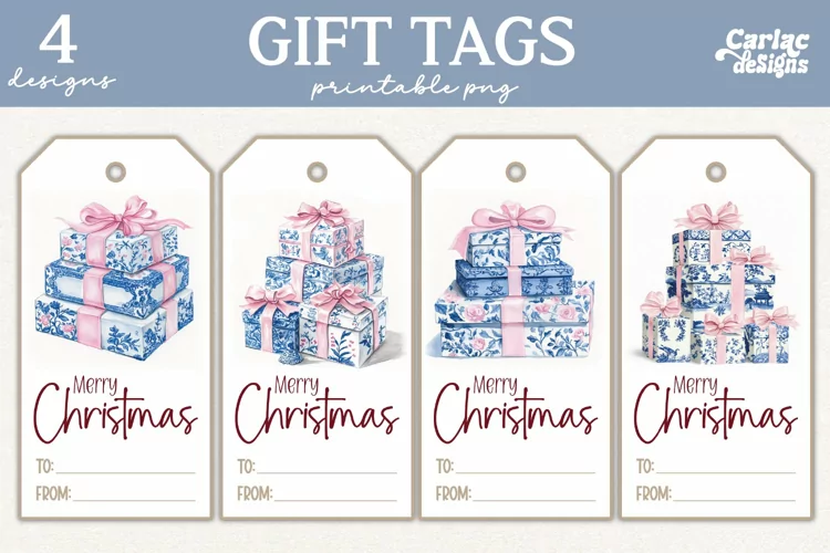 Christmas Gift Tags, Merry Christmas Printable Tags