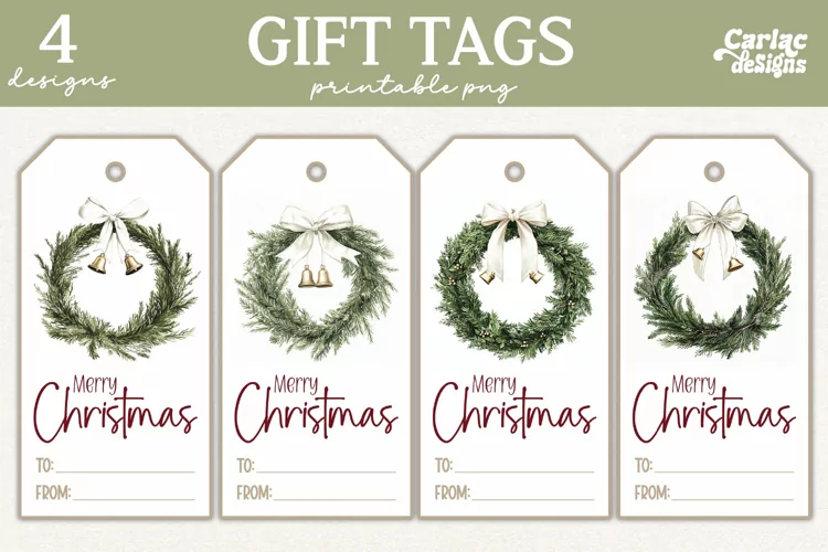 Christmas Gift Tags, Merry Christmas Printable Tags