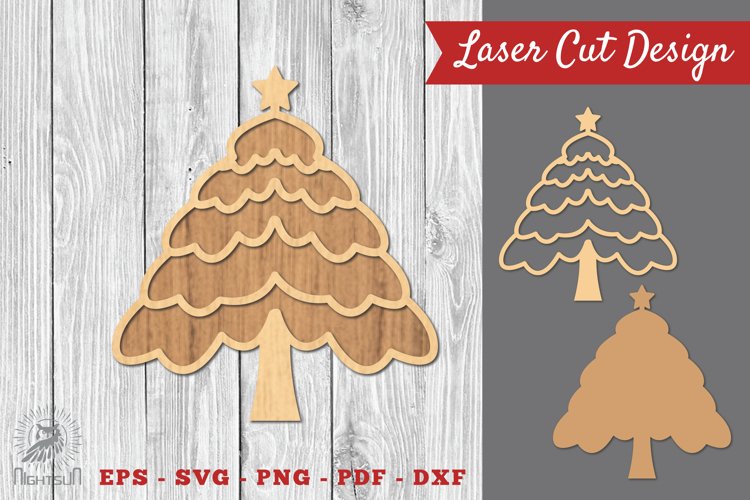 Christmas Tree Laser Cut Decoration SVG 5